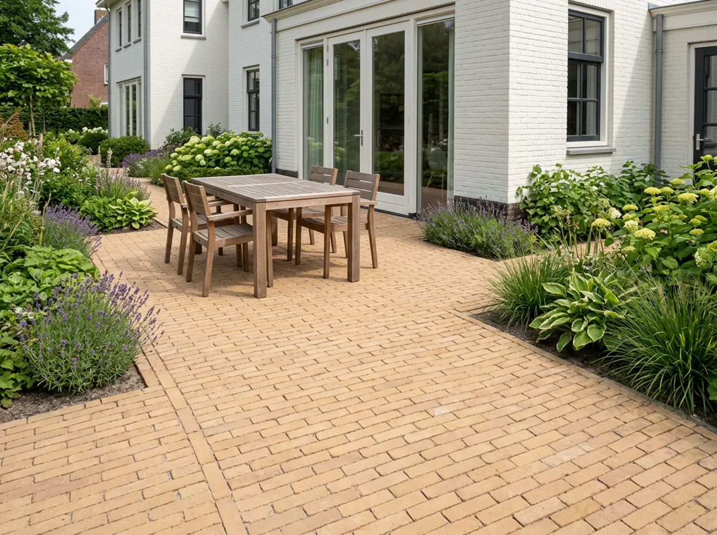 Terras met Olympia klinkers in waalformaat